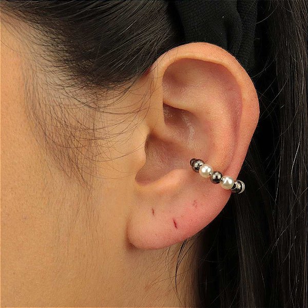 Piercing feminino de pérolas da moda semijoia