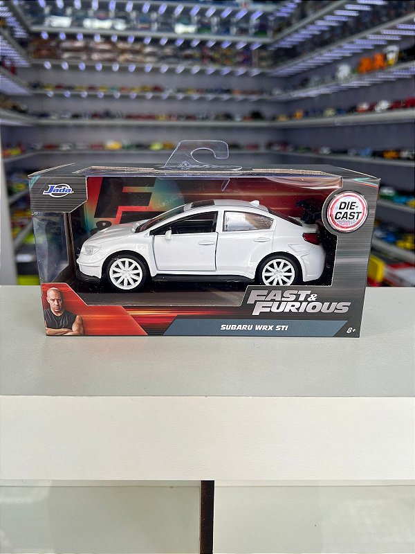 Subaru WRX STI Branco 1:32 Velozes e Furiosos Jada Toys
