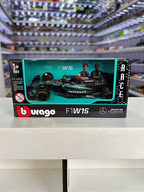 Fórmula 1 Mercedes Benz AMG Petronas W15 Hamilton Winner British Gp 2024 1:43 Bburago