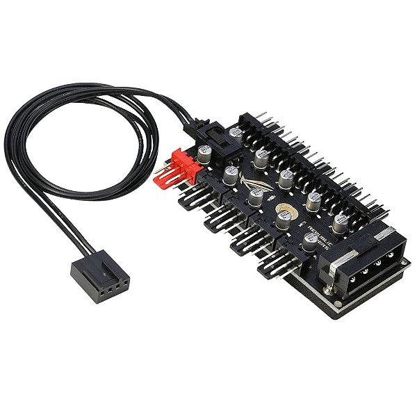 Hub Multi FAN para Até 10 Ventoinhas 4 Pinos PWM MOLEX