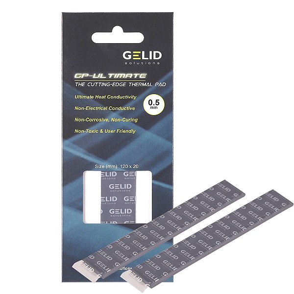 2 Thermal Pad Gelid Gp-ultimate 120mm X 20mm X 0.5mm 15 W/mk