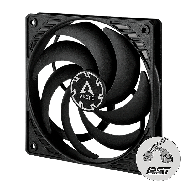 Cooler FAN ARCTIC P12 SLIM PWM PST 120mm Preto, ACFAN00187A