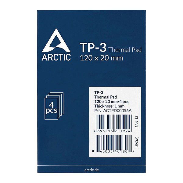 4 Thermal Pad ARCTIC TP-3 120mm x 20mm x 1.0mm - ACTPD00056A