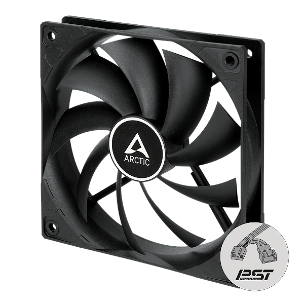 Cooler FAN ARCTIC F12 PWM PST, 120mm, Preto, ACFAN00200A