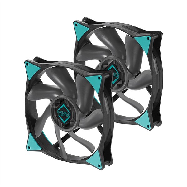 Kit com 2x Cooler FAN Iceberg Thermal IceGale Xtra 140mm Preto – ICEGALE14X-C2A