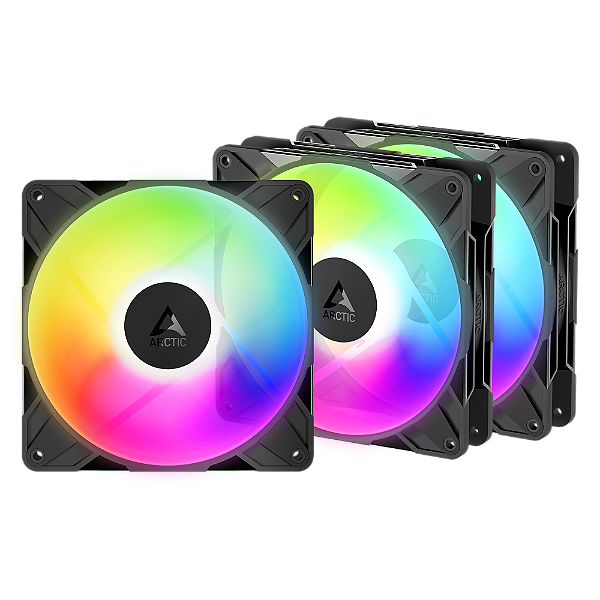 Kit 3x Cooler FAN ARCTIC P14 Pro Reverse A-RGB 140mm Preto, ACFAN00327A