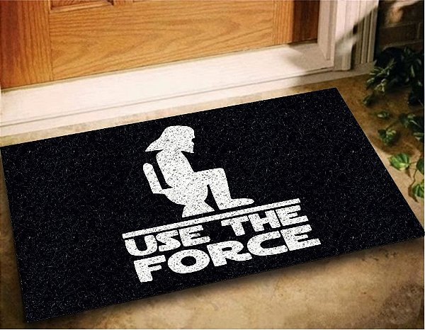 Tapete Capacho Use The Force Star Wars Casa Entrad Lar
