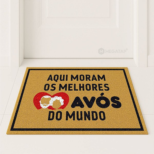 Tapete Capacho Melhores Avós 60x40 Vô Vó Casa Entrada Lar