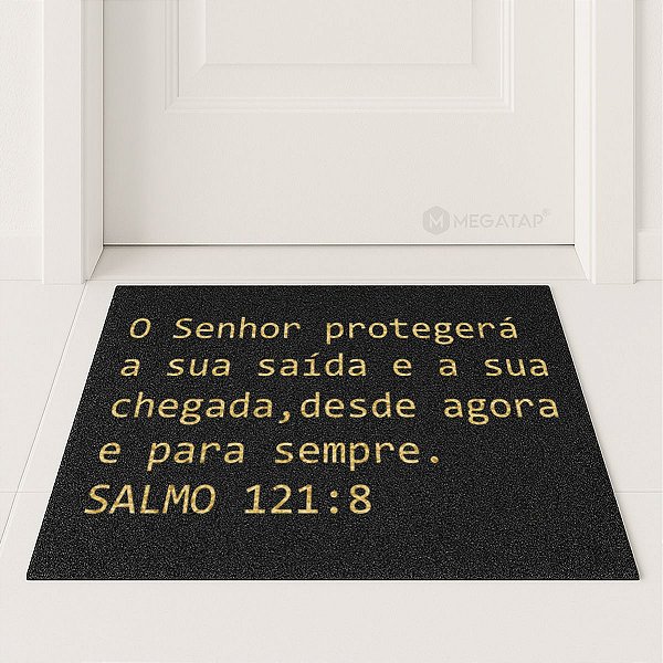 Tapete Capacho Salmo 60x40 Senhor Protegerá Biblia Religioso