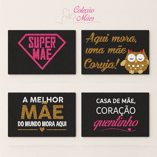 Tapete Capacho Entrada Dia das Mães 60x40 Casa Mamae Present
