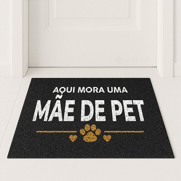 Tapete Capacho Entrada Mae de Pet 60x40 Casa Gatos Decoracao