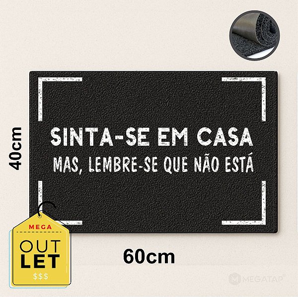 Tapete Capacho Sinta em Casa 60x40 Decorativo Entrada Lar