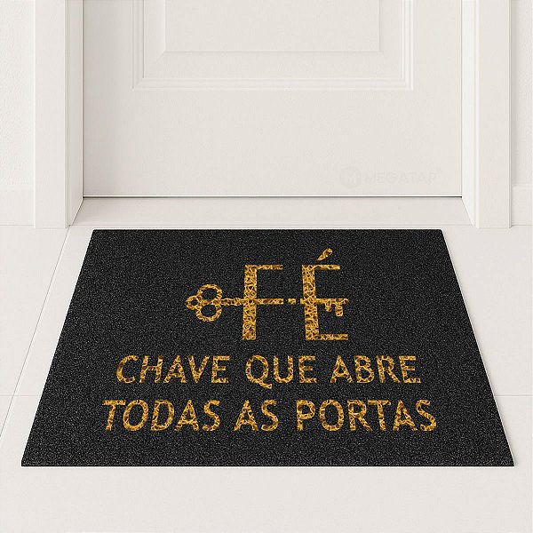 Tapete Capacho Fe Chave Abre Todas Portas Decorativo