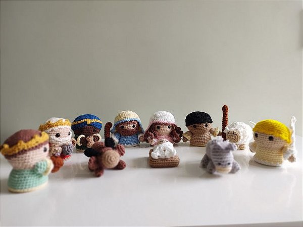Presépio de Natal em Crochê Técnica Amigurumi