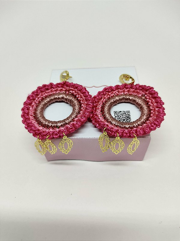 Semi Jóias de Crochê - Brinco Duo Encanto