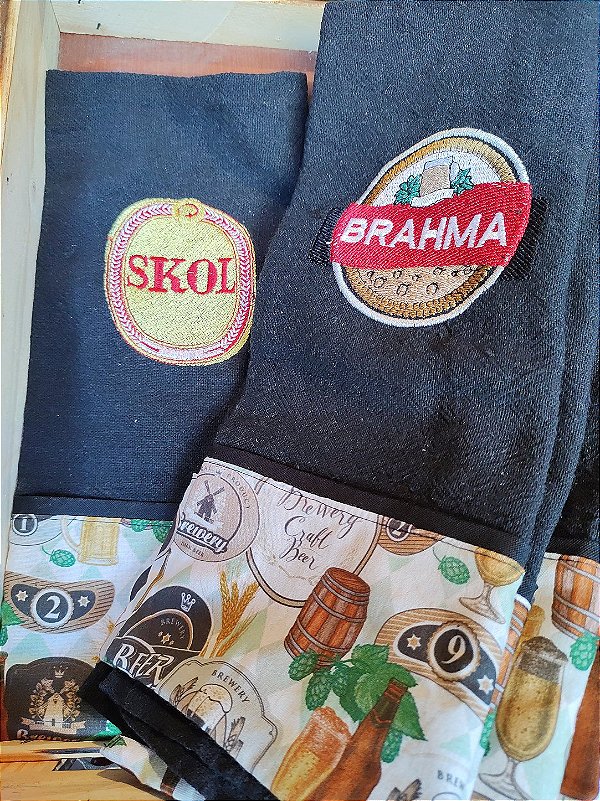 Pano de Prato com Tema de Cerveja