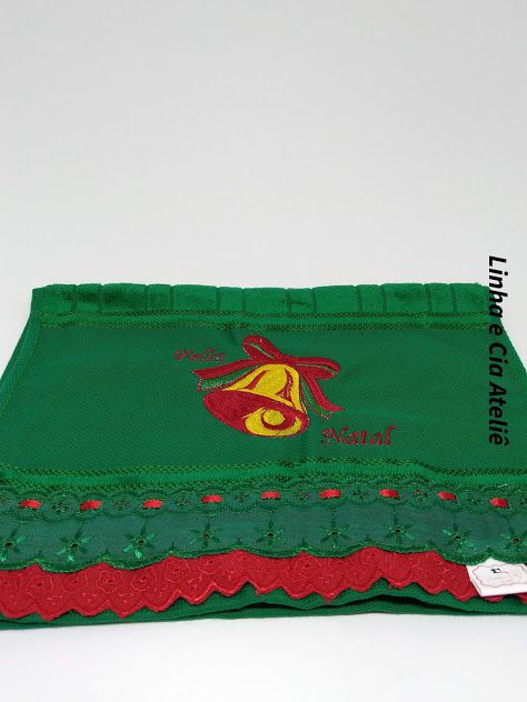 Toalha de Lavabo para o Natal – Bordada