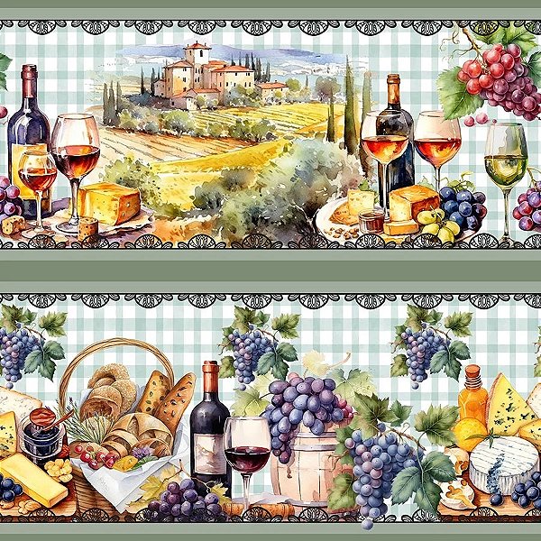 Tricoline Digital Barrado Itália 55cm x 1,50mt