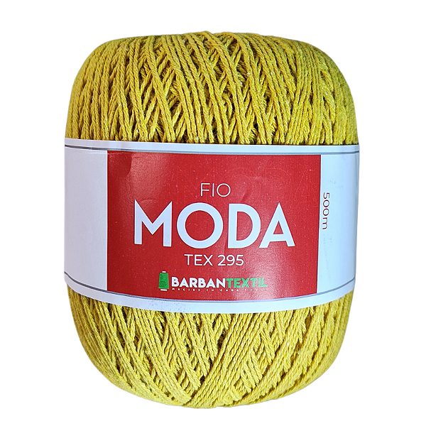 Fio Moda Tex 295 Barbantextil 500 metros Cor Amarelo