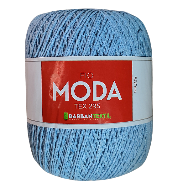 Fio Moda Tex 295 Barbantextil 500 metros Cor Azul Bebê