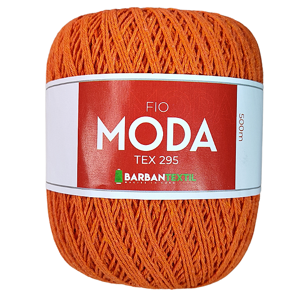 Fio Moda Tex 295 Barbantextil 500 metros Cor Laranja