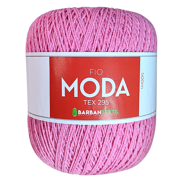 Fio Moda Tex 295 Barbantextil 500 metros Cor Rosa Claro