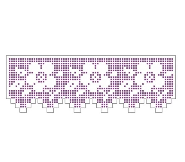 Stencil Barrado Renda Flores 10cm x 30cm