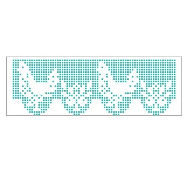 Stencil Barrado Renda Galinha 10cm x 30cm