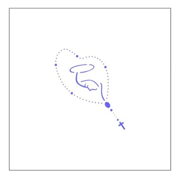 Stencil Terço 10cm x 10cm