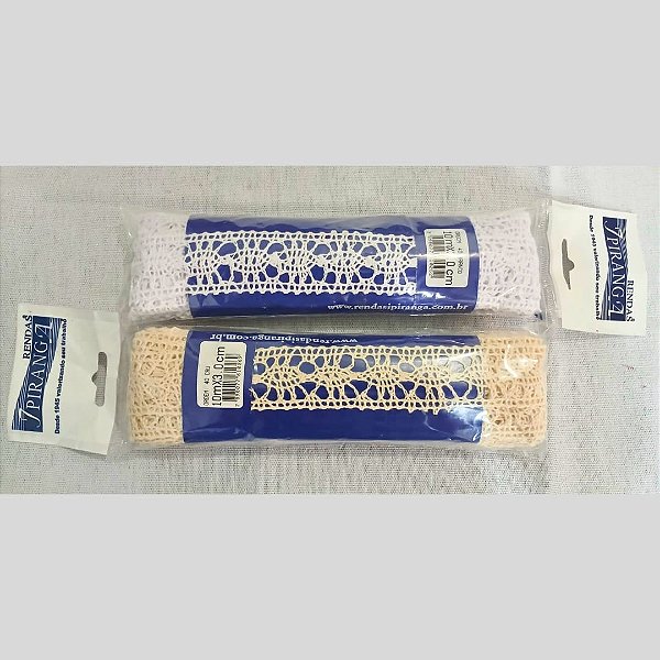 Renda 100 % Algodão 10m x 3cm - Ref 40