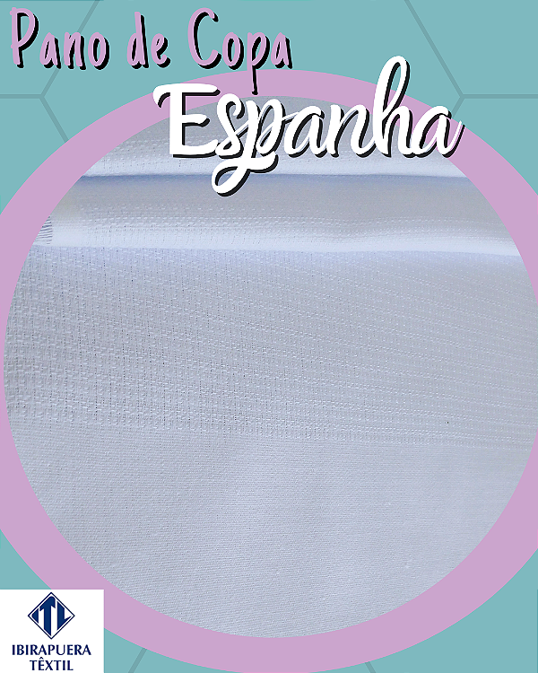 Pano de Copa Luxo Espanha Sem Bainha com Faixa para Pintar ou Bordar 50x70cm 100 % Algodão - Ibirapuera Têxtil