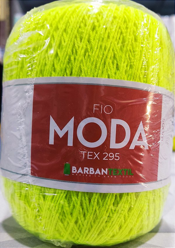 Fio Moda Tex 295 Barbantextil 500 metros Cor Verde Neon