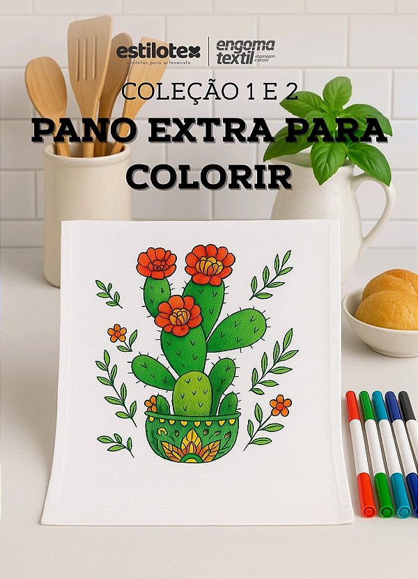 Coleção Pano Extra para Colorir 45x72cm - Engomatextil / Estilotex