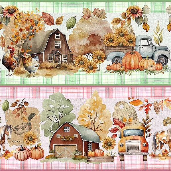 Tricoline Digital Barrado Country House 55cm x 1,50mt