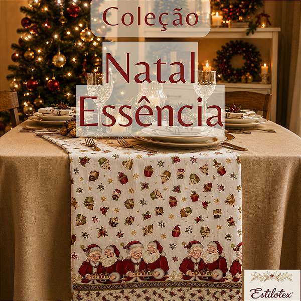 Pano de Prato Extra Estampa Digital Natal 50mX75cm Engomatextil / Estilotex