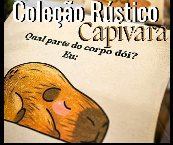 Coleção Pano de Prato Extra Rústico Capivara 45x72cm Engomatextil / Estilotex