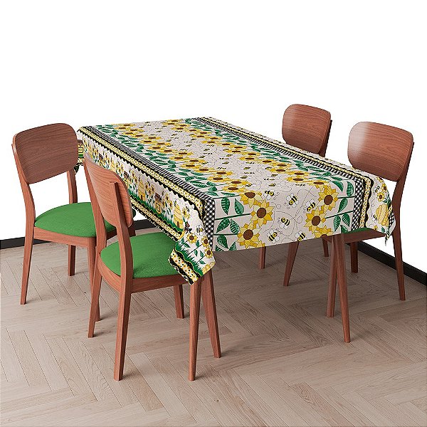 Toalha de Mesa Térmica Estampada Retangular 6 Lugares