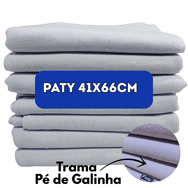 Pano de Prato Pé de Galinha com Bainha Liso 41x66cm Paty