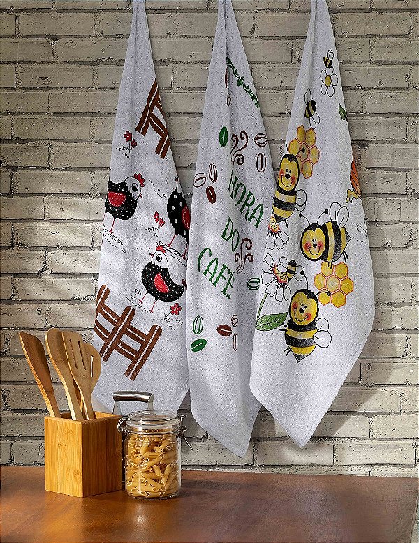 Pano de Copa Estampado Maquinetado 50x70cm - Lomaer