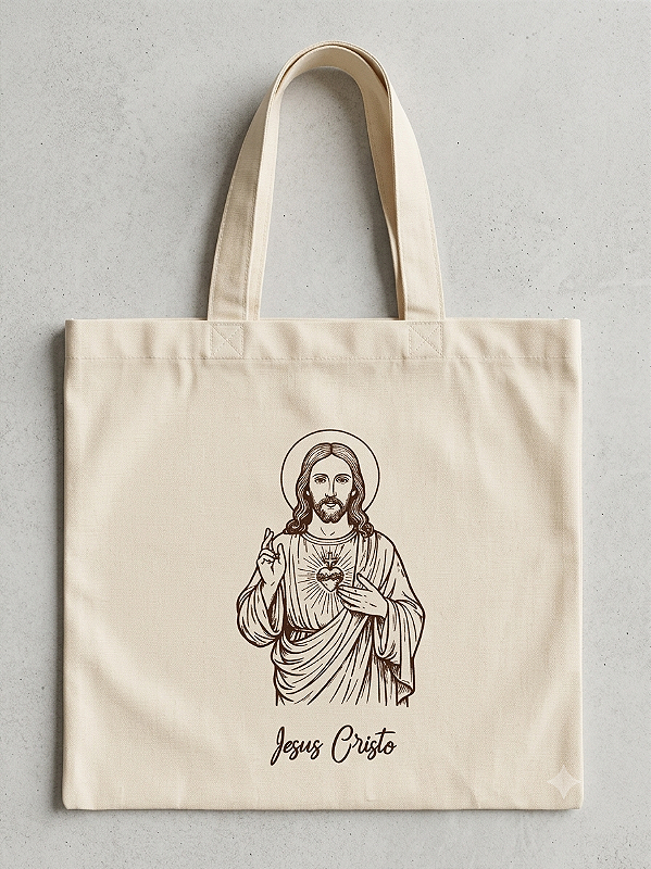 Sacola Ecobag Estilotex 100% Algodão Cru Estampada 45x45cm Artesanato
