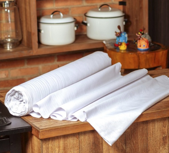 Rolo de Tecido Branco Engomatextil Extra 100% Algodão 25x0,70m