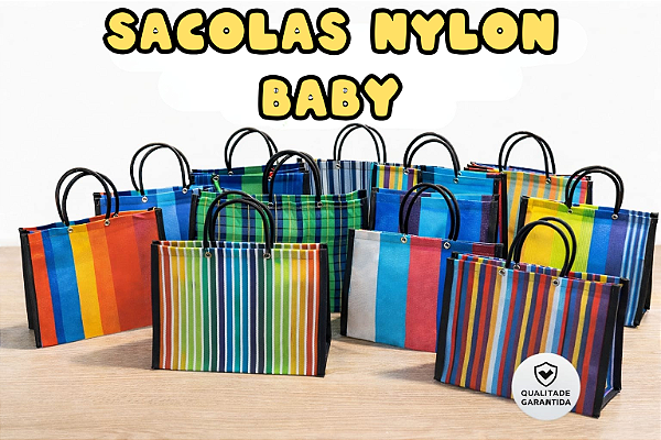 Sacola de Feira Baby Confeccionada em Nylon 01 Peça 22x16x11cm