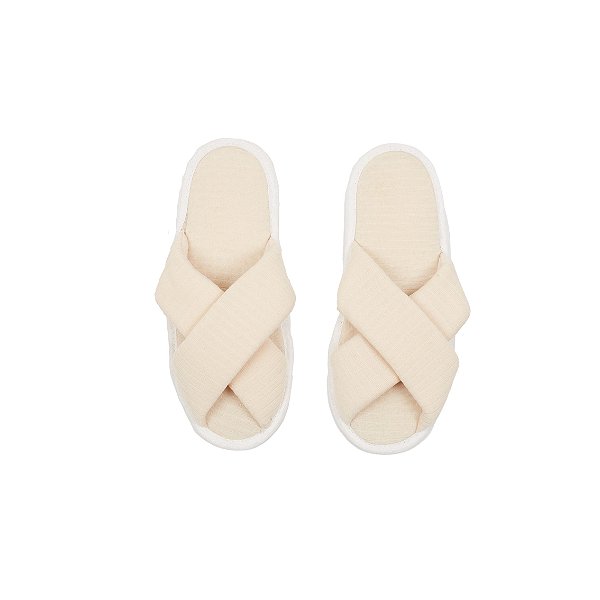 Chinelo Slipper comfy atoalhado off white