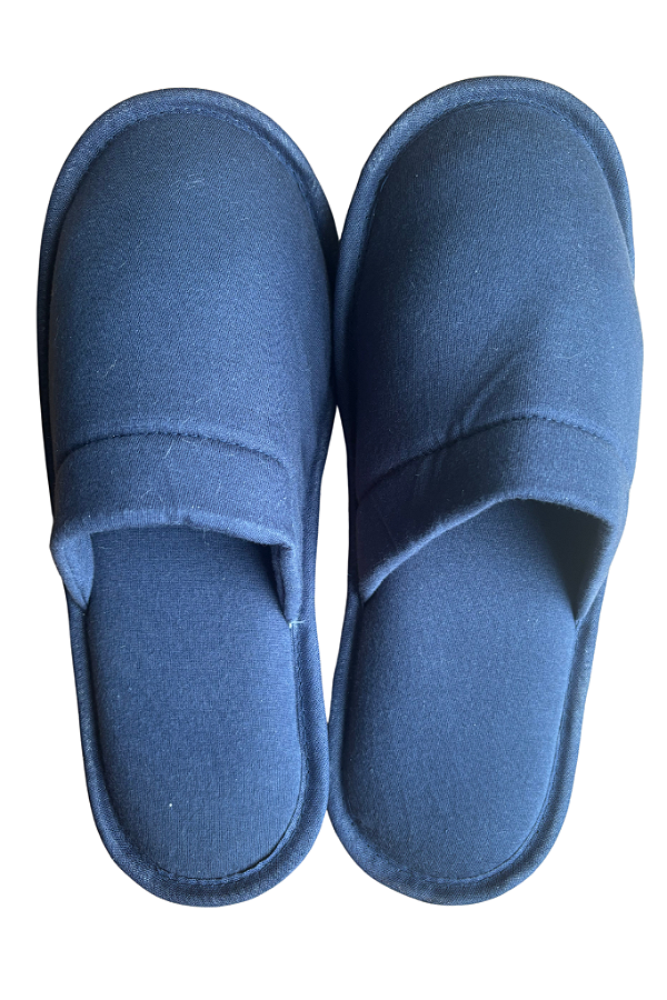 Chinelo Slipper (Pantufa) Fechado Cor Azul Marinho Sola Antiderrapante
