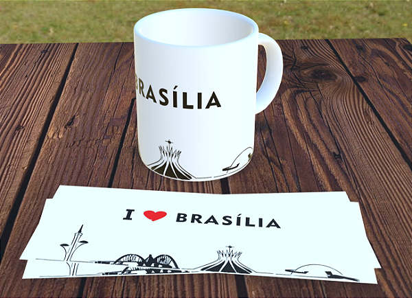 CANECA PERSONALIZADA TEMA I LOVE BRASILIA