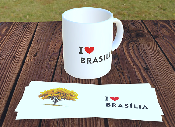 CANECA PERSONALIZADA. TEMA: BRASÍLIA / IPÊ AMARELO