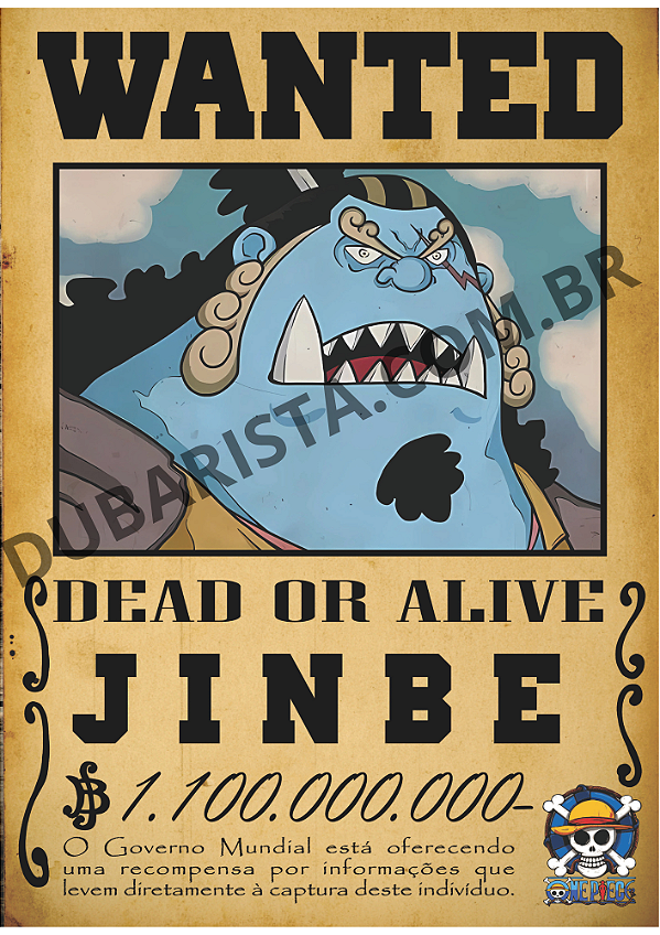 PLACA DECORATIVA  DE MDF TAM: A4 - TEMA: ONE PIECE PROCURADO / JIMBE