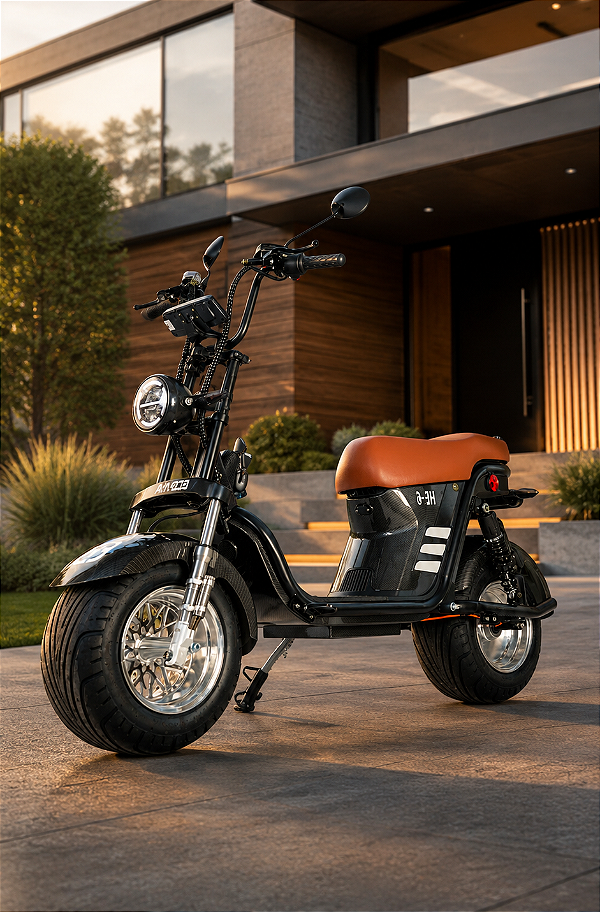 SCOOTER ECOVIVA HE 6 - CINZA CARBONO - 1000W