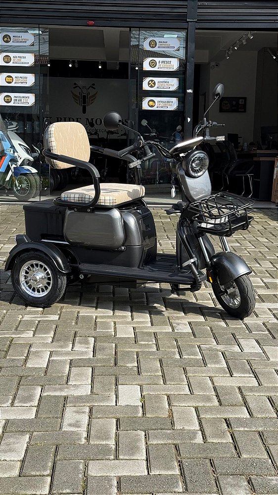 TRICICLO ELÉTRICO - XE-10 - CINZA - 1000W