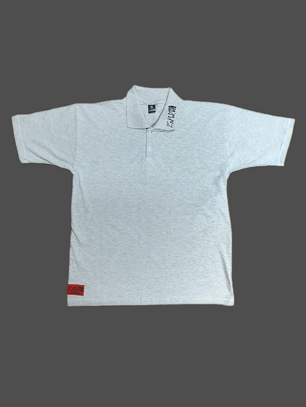 CAMISA POLO MESCLA BORDADO EM PRETO